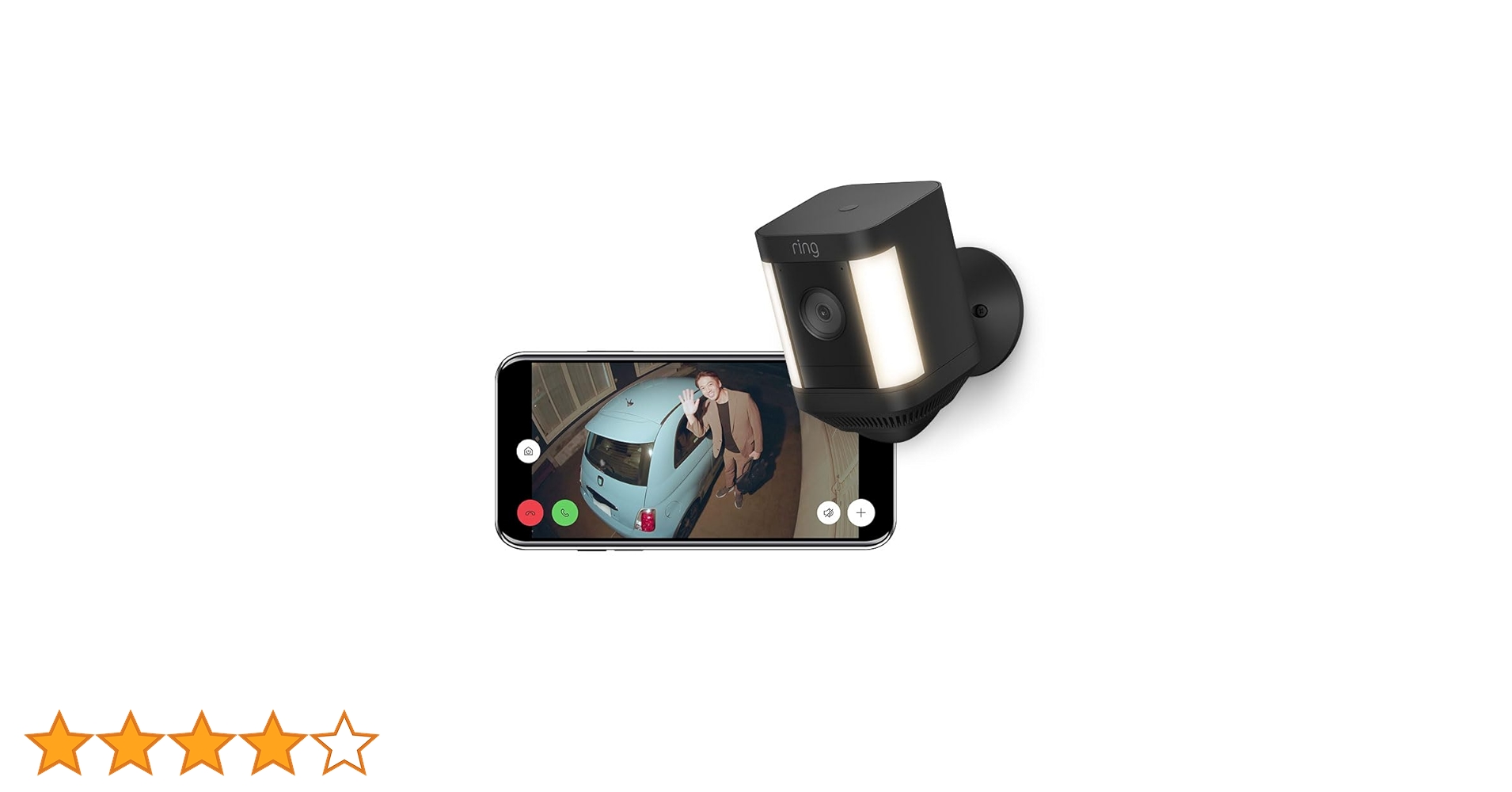 Ring Spotlight Cam Plus, Battery ブラック - センサーライト付き